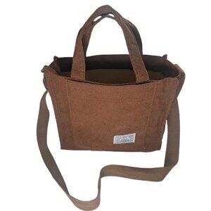 Letu Brown Corduroy Tote Crossbody Bag Shoulder Purse Y2K